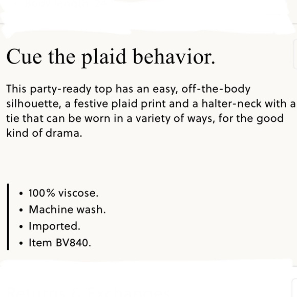 NEW J. Crew Halter Reno Top Neck Tie Stewart Tartan Chiffon Blend Size Large - Picture 4 of 5